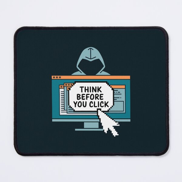Item preview, Think Before You Click - Cybersecurity Phishing Awareness Pixel Art designed and sold by minki-graphics.