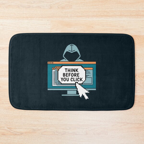 Item preview, Think Before You Click - Cybersecurity Phishing Awareness Pixel Art designed and sold by minki-graphics.