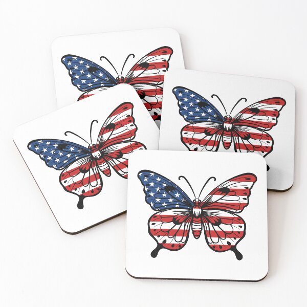 Item preview, American Flag Butterfly  designed and sold by MarshallStickerX.