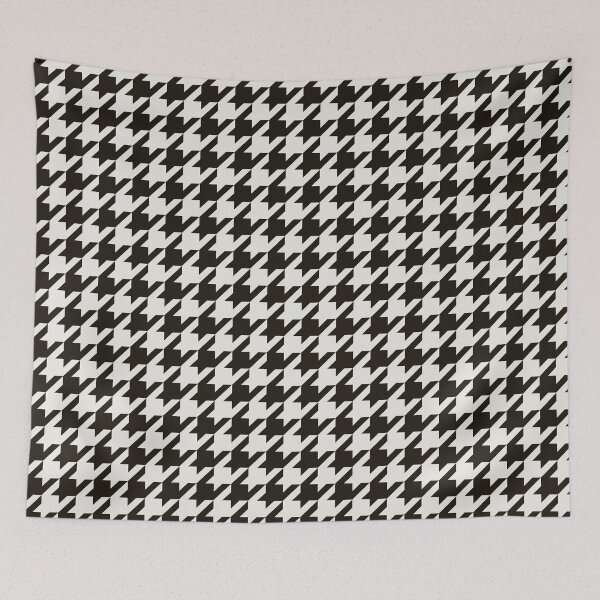 Item preview, Houndstooth - Black & Cloud Dancer designed and sold by Willow & Grace Designs.