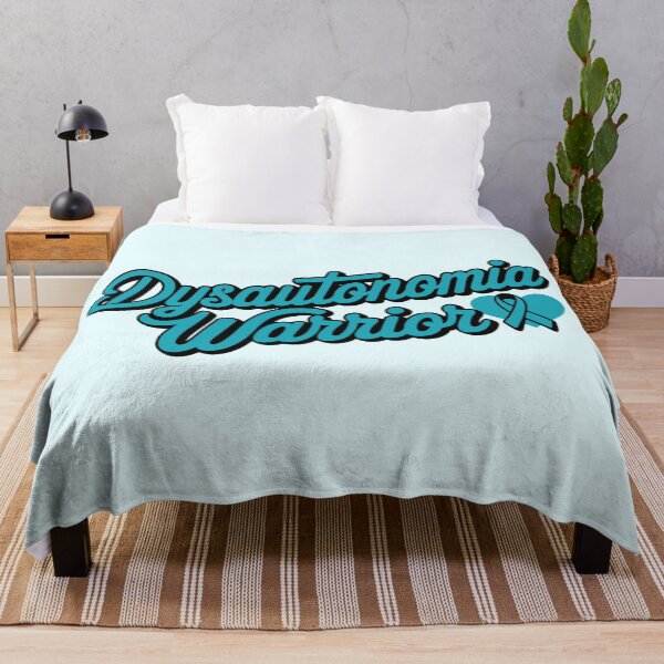 Item preview, Dysautonomia Warrior - Turquoise Ribbon POTS Awareness Quote designed and sold by minki-graphics.