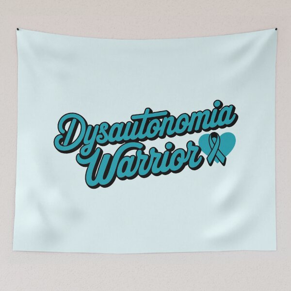 Item preview, Dysautonomia Warrior - Turquoise Ribbon POTS Awareness Quote designed and sold by minki-graphics.