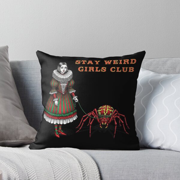Item preview, Stay Weird Girls Club Victorian Woman with Giant Spider designed and sold by TeeARTHY.