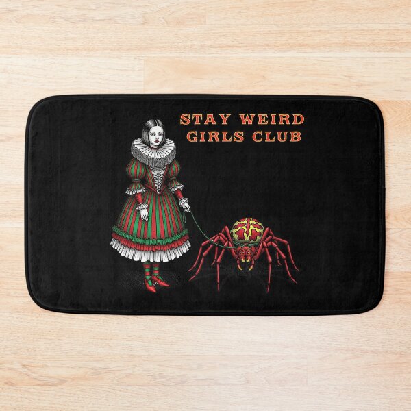 Item preview, Stay Weird Girls Club Victorian Woman with Giant Spider designed and sold by TeeARTHY.