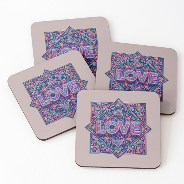 Item preview, Love Mandala - Trippy 3D Psychedelic Art designed and sold by cryptamine.