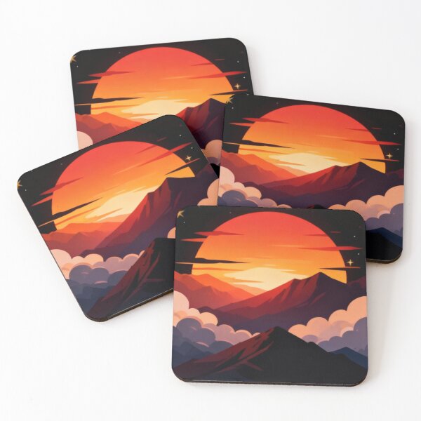 Item preview, Starry night over the fiery peaks designed and sold by darkzak.
