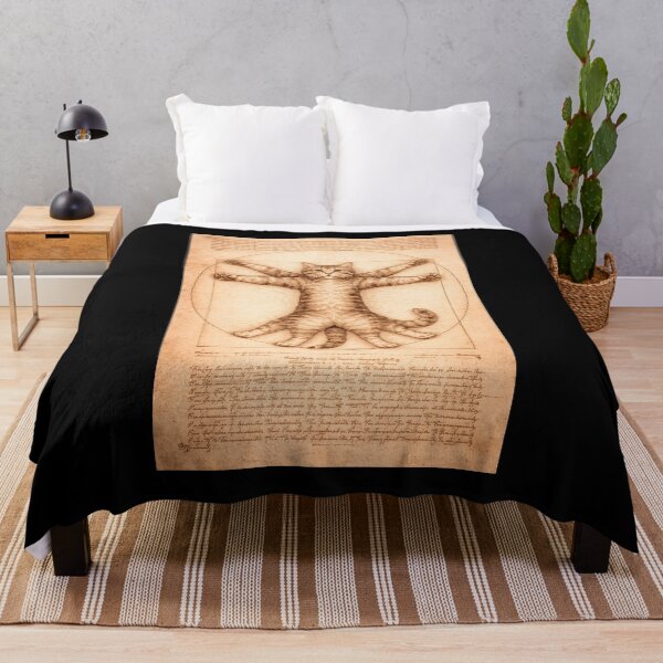 Item preview, Vitruvian Cat – Renaissance Leonardo da Vinci Style Feline Art designed and sold by DogLord.