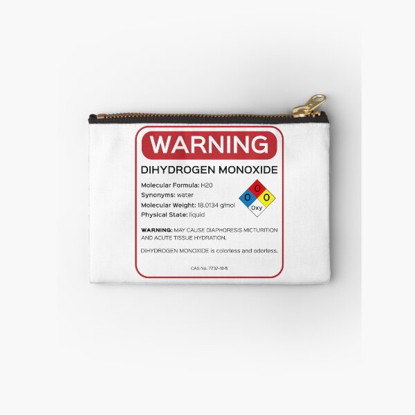 Item preview, Dihydrogen Monoxide Warning Label - Funny Chemistry Science Parody designed and sold by minki-graphics.