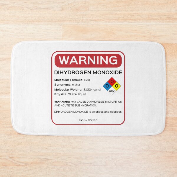 Item preview, Dihydrogen Monoxide Warning Label - Funny Chemistry Science Parody designed and sold by minki-graphics.
