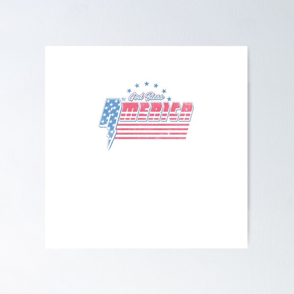 Item preview, God Bless Merica Vintage American Flag Lightning designed and sold by The secret storage room.