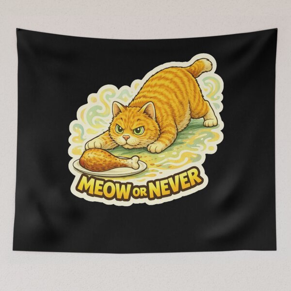 Item preview, Stoner & Psychonaut Cats – Meow or Never – Gift for Stoners • Retro Comics • Vintage Halftone designed and sold by JacobKAurumhead.