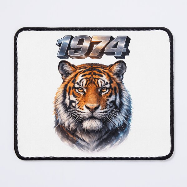 Item preview, 1974 Year of the Tiger Eastern Zodiac Tiger Strength Power Design designed and sold by AlexLineArt.