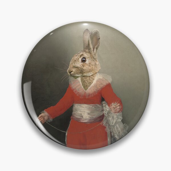 Item preview, Rabbit in Red with Pets designed and sold by GrayHareCards.