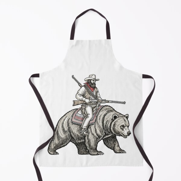 Item preview, Cowboy Riding Grizzly Bear with Rifle designed and sold by TeeARTHY.