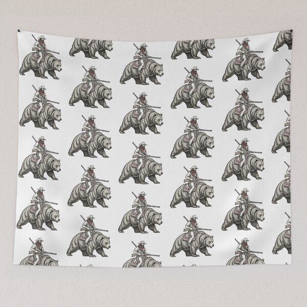 Item preview, Cowboy Riding Grizzly Bear with Rifle designed and sold by TeeARTHY.