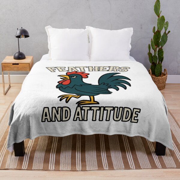 Item preview, Feathers and Attitude – Funny Rooster Cartoon designed and sold by storelibertys.