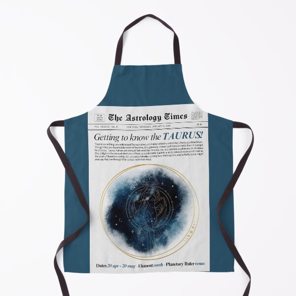 Item preview, Taurus Zodiac Newspaper Style Print – Black & White designed and sold by SaltedBeachPaperie.