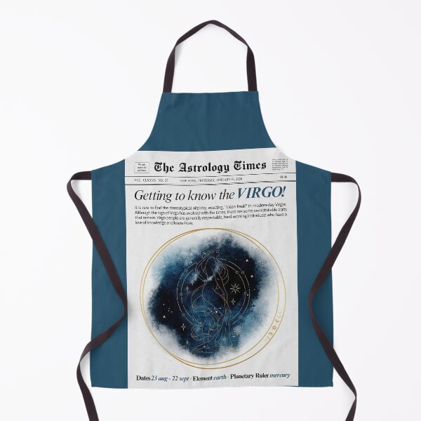 Item preview, Virgo Zodiac Newspaper Style Print – Black & White designed and sold by SaltedBeachPaperie.
