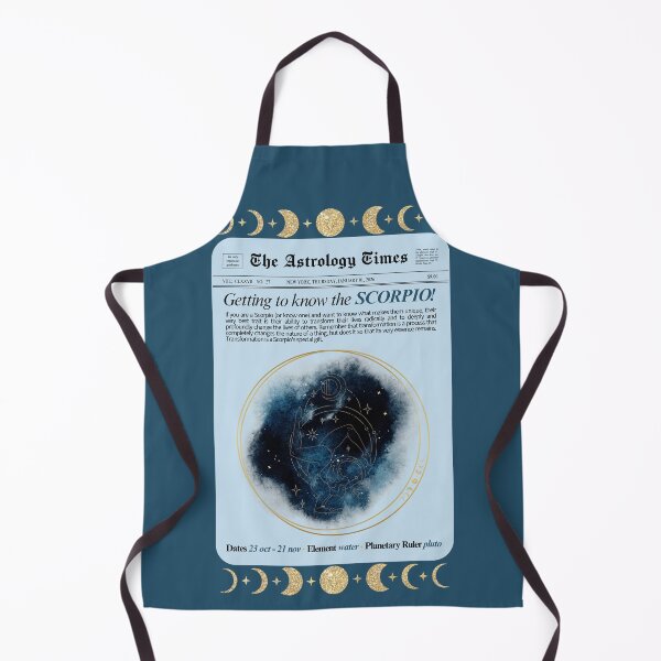 Item preview, Scorpio Zodiac Newspaper Style Print – Black & White designed and sold by SaltedBeachPaperie.
