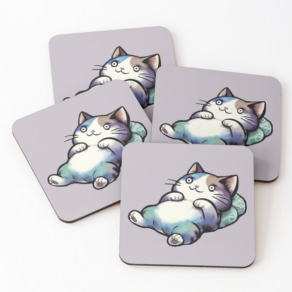 Item preview, Japanese style colorful cat - Good night designed and sold by WABISABIMOMENTS.