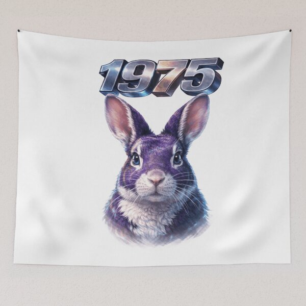 Item preview, 1975 Year of the Rabbit Eastern Zodiac Rabbit Strength Power Design designed and sold by AlexLineArt.