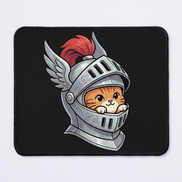 Item preview, Cute Cat in Knight Helmet designed and sold by MythoWorldddd.