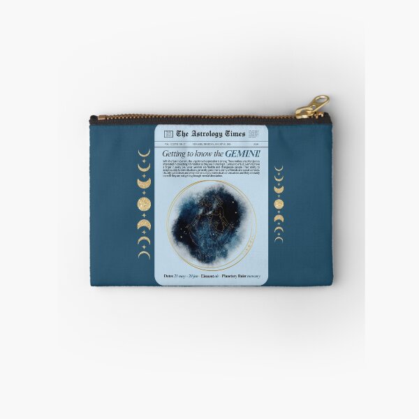 Item preview, Gemini Zodiac Newspaper Style Print – Black & White designed and sold by SaltedBeachPaperie.