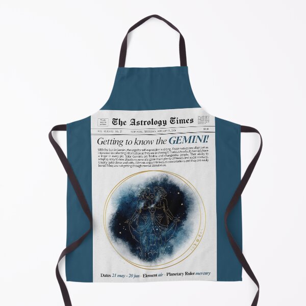 Item preview, Gemini Zodiac Newspaper Style Print – Black & White designed and sold by SaltedBeachPaperie.