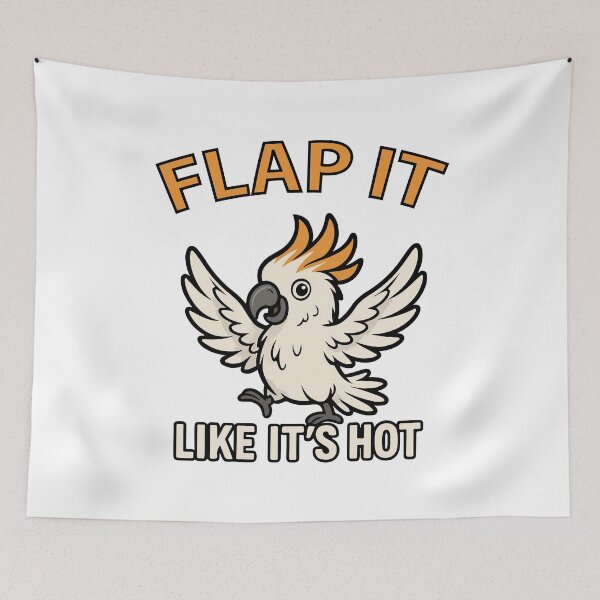 Item preview, Flap It Like It’s Hot – Funny Cockatoo Cartoon designed and sold by storelibertys.