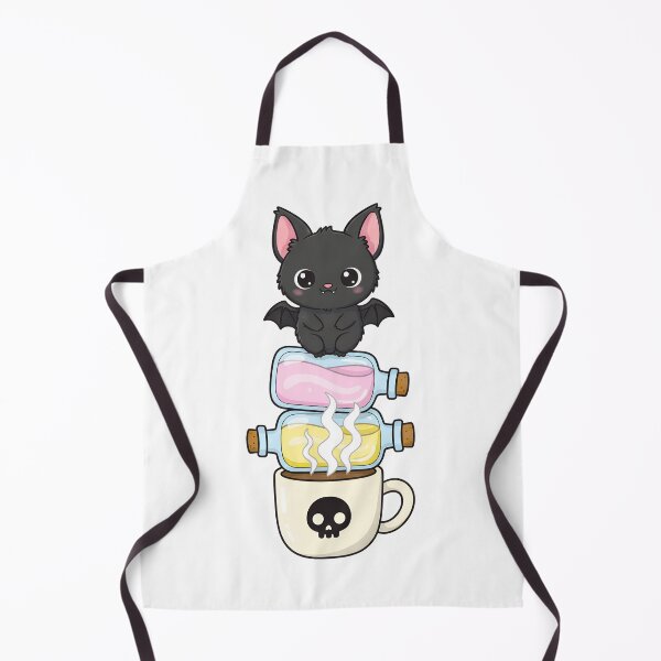 Item preview, Cute Kawaii Bat with Potion Bottles and Skull Mug Illustration designed and sold by Timegraf.