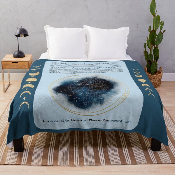 Item preview, Aquarius Zodiac Newspaper Style Print – Black & White designed and sold by SaltedBeachPaperie.