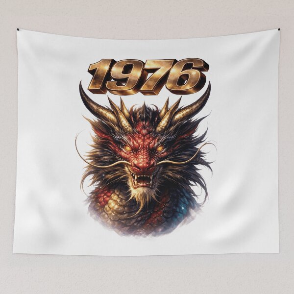 Item preview, 1976 Year of the Dragon Eastern Zodiac Dragon Power Strength Design designed and sold by AlexLineArt.