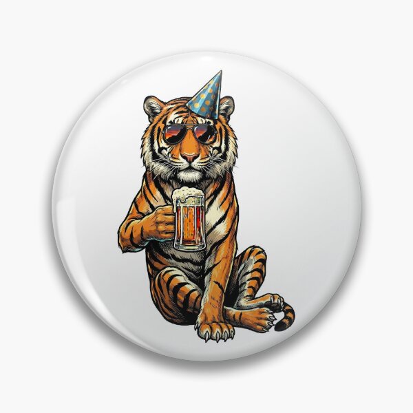 Item preview, Cool Tiger Party Animal Beer Lover designed and sold by k3rstman1.