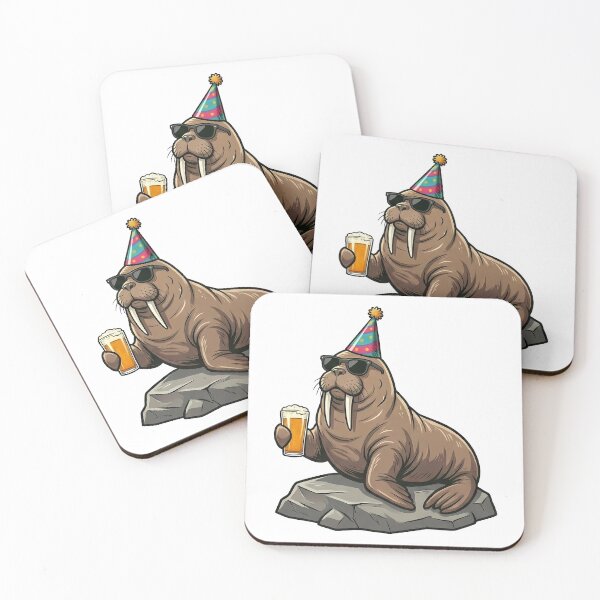Item preview, Cool Walrus Party Animal Beer Lover designed and sold by k3rstman1.