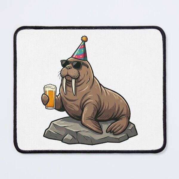 Item preview, Cool Walrus Party Animal Beer Lover designed and sold by k3rstman1.