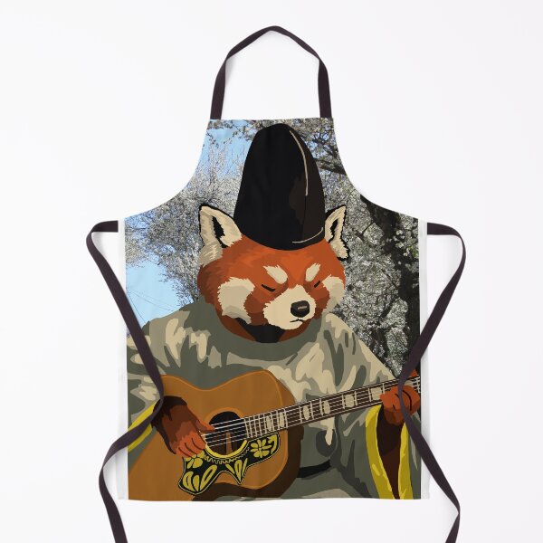 Item preview, Red Panda Guitarist with Gan in Robes designed and sold by KlakkDrawsStuff.