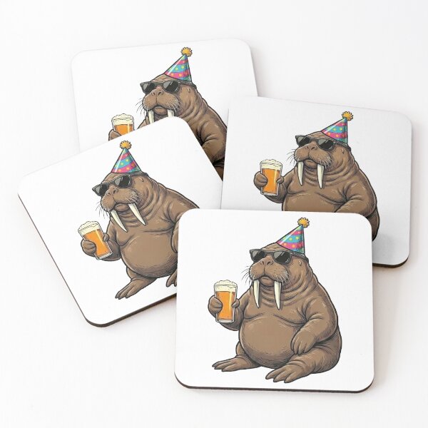 Item preview, Cool Walrus Party Animal Beer Lover designed and sold by k3rstman1.