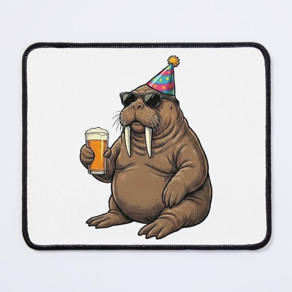 Item preview, Cool Walrus Party Animal Beer Lover designed and sold by k3rstman1.