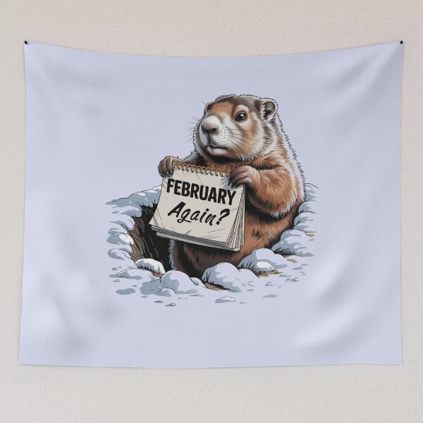 Item preview, FUNNY GROUNDHOG DAY FEBRUARY AGAIN? designed and sold by Greenbaby.