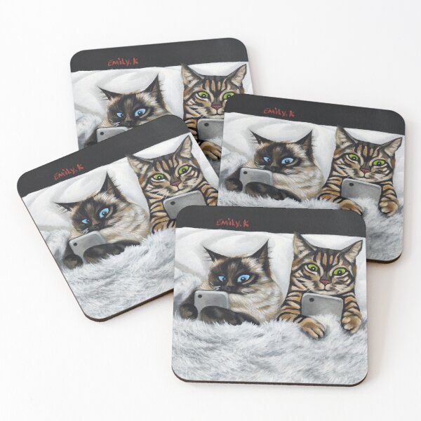 Item preview, Bedtime entertainment for two cats designed and sold by EmilyDouArt.