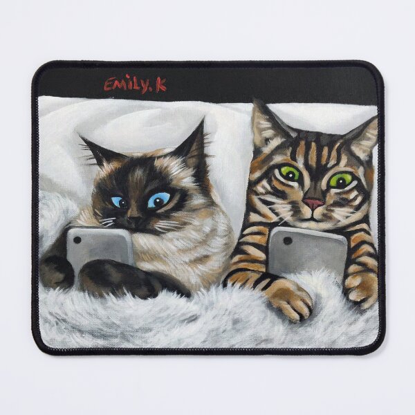 Item preview, Bedtime entertainment for two cats designed and sold by EmilyDouArt.
