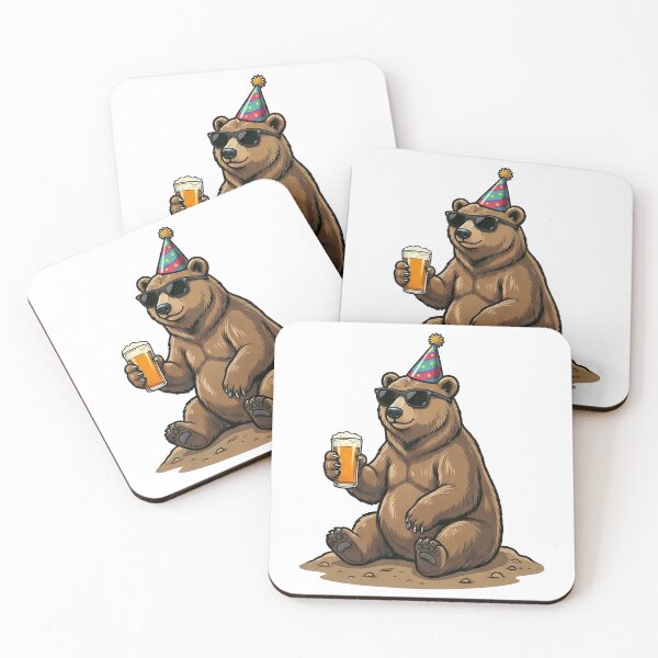 Item preview, Cool Bear Party Animal Beer Lover designed and sold by k3rstman1.