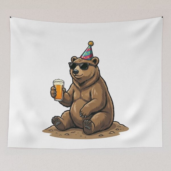 Item preview, Cool Bear Party Animal Beer Lover designed and sold by k3rstman1.