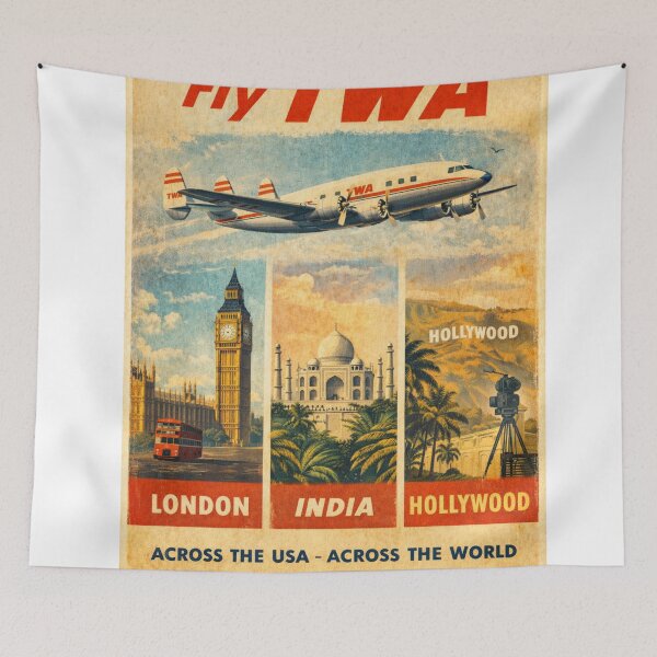Item preview, Jet Age Airways – Golden Age of Flight Vintage Travel Poster designed and sold by Eclipse 3699.