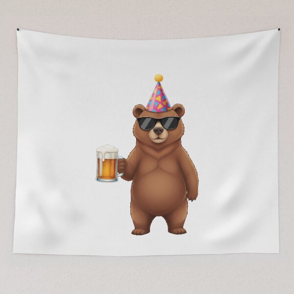 Item preview, Cool Bear Party Animal Sunglasses Beer Mug designed and sold by k3rstman1.