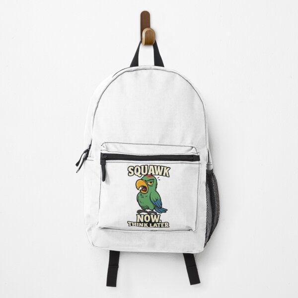 Item preview, Squawk Now, Think Later – Funny Parrot Cartoon designed and sold by storelibertys.