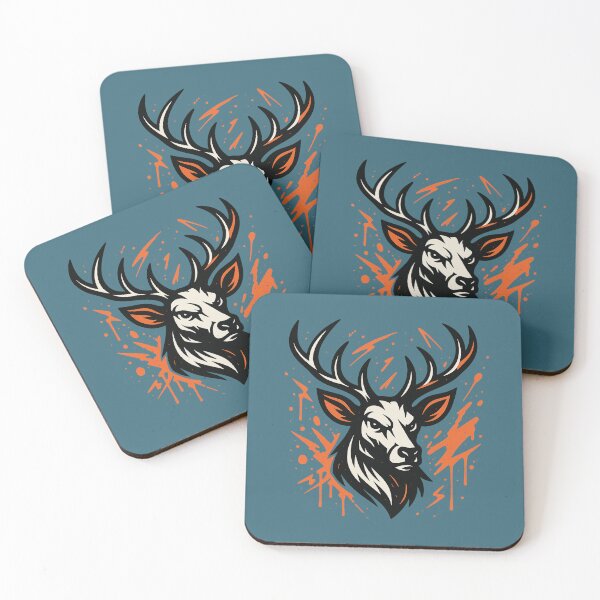 Item preview, SVG STAG - Midnight Stag: Urban Graffiti Deer Illustration designed and sold by ThreadGhost.