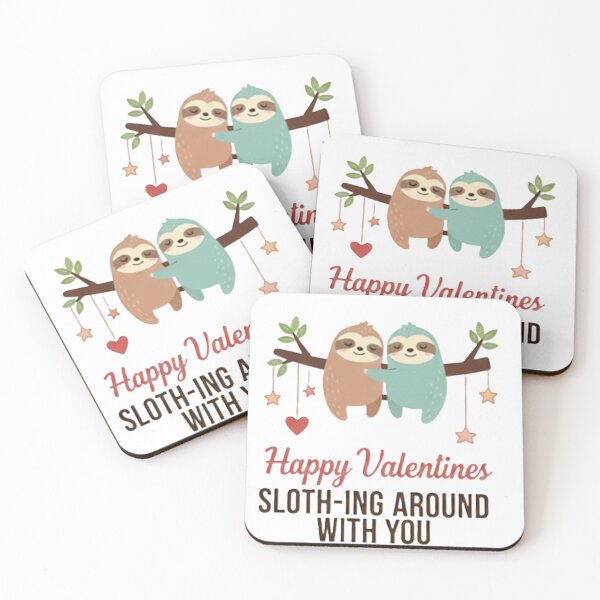 Item preview, Happy Valentine’s Sloth-ing Around With You | Cute Sloth Couple Valentine Design designed and sold by harmandragon04.
