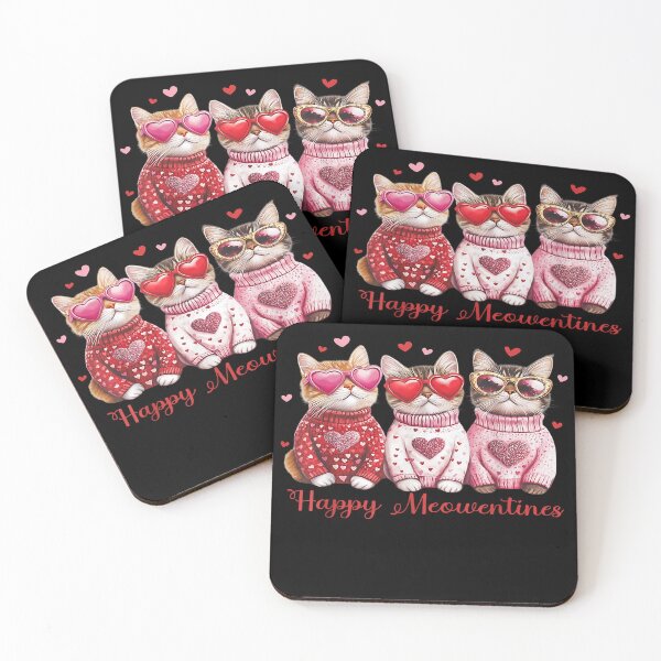 Item preview, Vintage Valentine Happy Meowentines Cat  designed and sold by BASKF.