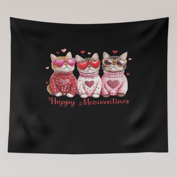Item preview, Vintage Valentine Happy Meowentines Cat  designed and sold by BASKF.